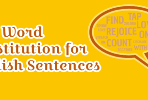 One Word Substitution for English Sentences